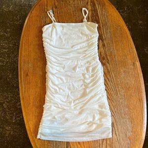 Small Ruched White Dress